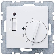 Berker Hager Temperaturregler Raumthermostat S.1, B.3, B.7 Öffner polarweiß matt