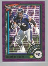 Jonathan Ogden 2022 Panini Classics Timeless Tributes Purple # 138 (25/50)