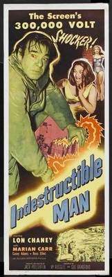 INDESTRUCTIBLE MAN Movie POSTER 14x36 Insert Ross Elliott Ken Terrell Robert