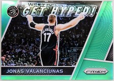 2017-18 Panini Prizm #GH-JV Jonas Valanciunas Get Hyped! Green Prizm Toronto Rap