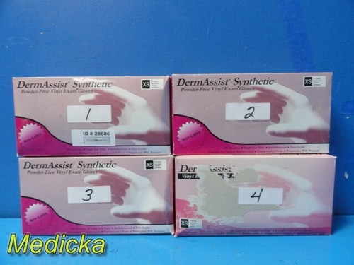 4 guanti innovativi in ​​vinile senza polvere sintetici DermAssist Health Xsmall ~ 28606 - Foto 1 di 12