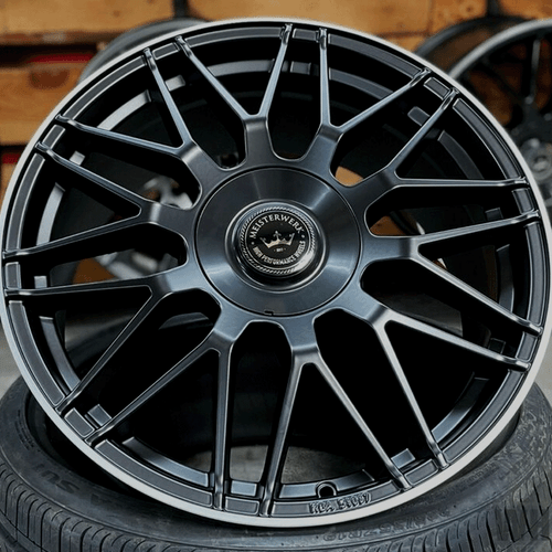 18 Zoll MX7 Alufelgen 8x18 5x108 ET40 schwarz matt mit poliertem Rand für Volvo - Bild 4 von 8