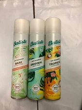Variety 3 Pack! - Batiste Dry Shampoo Original/Bare/Tropical w/Keratin, 3.81oz