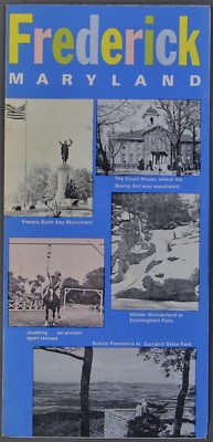 1966 FREDERICK MD MARYLAND Tourist Brochure and Map