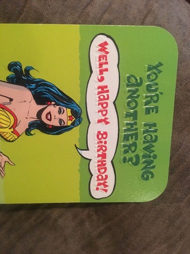 Wonder Woman 1978 Vintage Geburtstagskarte, Neu aus altem Lagerbestand Superman & Freunde Mark I #9 - Bild 6 von 12