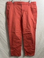 Tommy Hilfiger Pants Womens Pink Cotton Stretch Slim Ankle Chino Pockets Size 16
