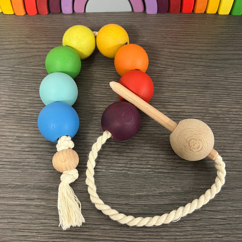 Rainbow Stacking Building Blocks Autism Educational Montessori Grimms Wooden Toy - Picture 96 of 100