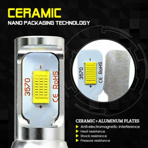 For Cadillac CTS CT-S 2008-2014 Combo 6000K LED Headlight Bulbs High Low Beam YH - Image 3 of 4