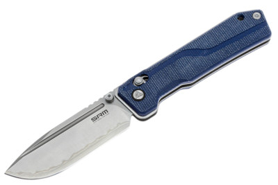 SRM7228BME2 SRM Rubik Knife Laminated 140Cr Steel Blade Micarta Handle Ambi-Lock