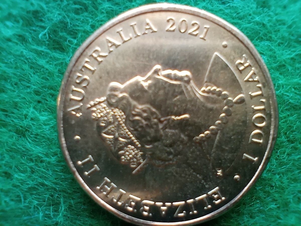 2021 Australian $1 Dollar Donation With JC Initials On Shoulder 