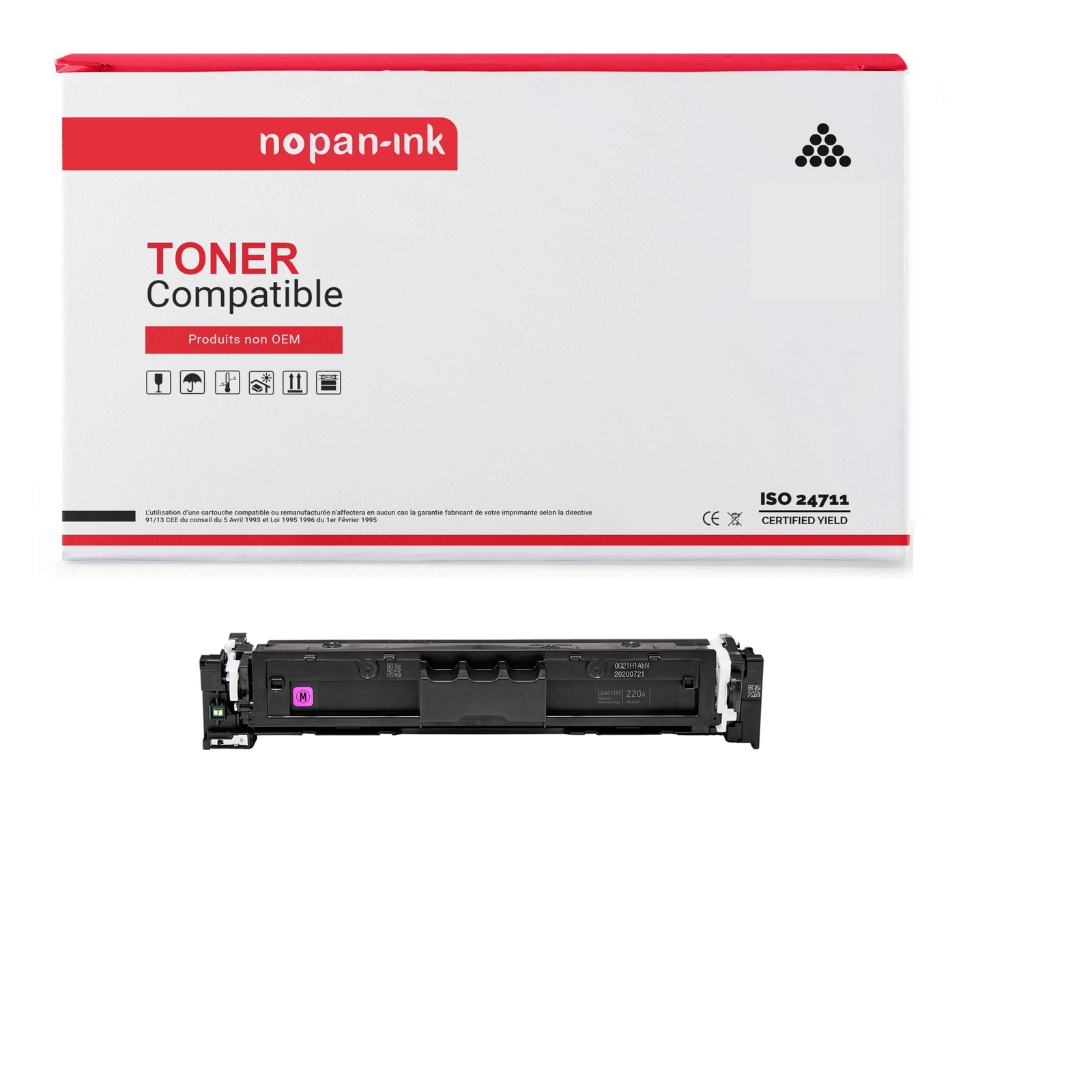 Toner W2202A 220A magenta NOPAN-INK idéal pour rapports de bureau