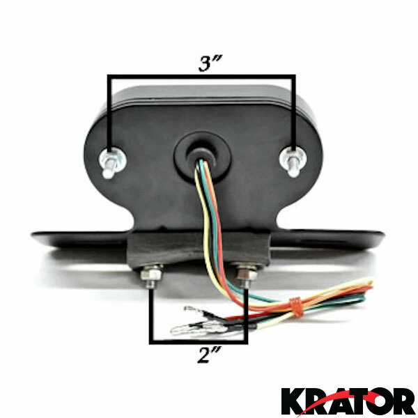 Luz de freno trasera LED universal personalizada para motocicleta con señales de giro incorporadas Foto 3 de 4