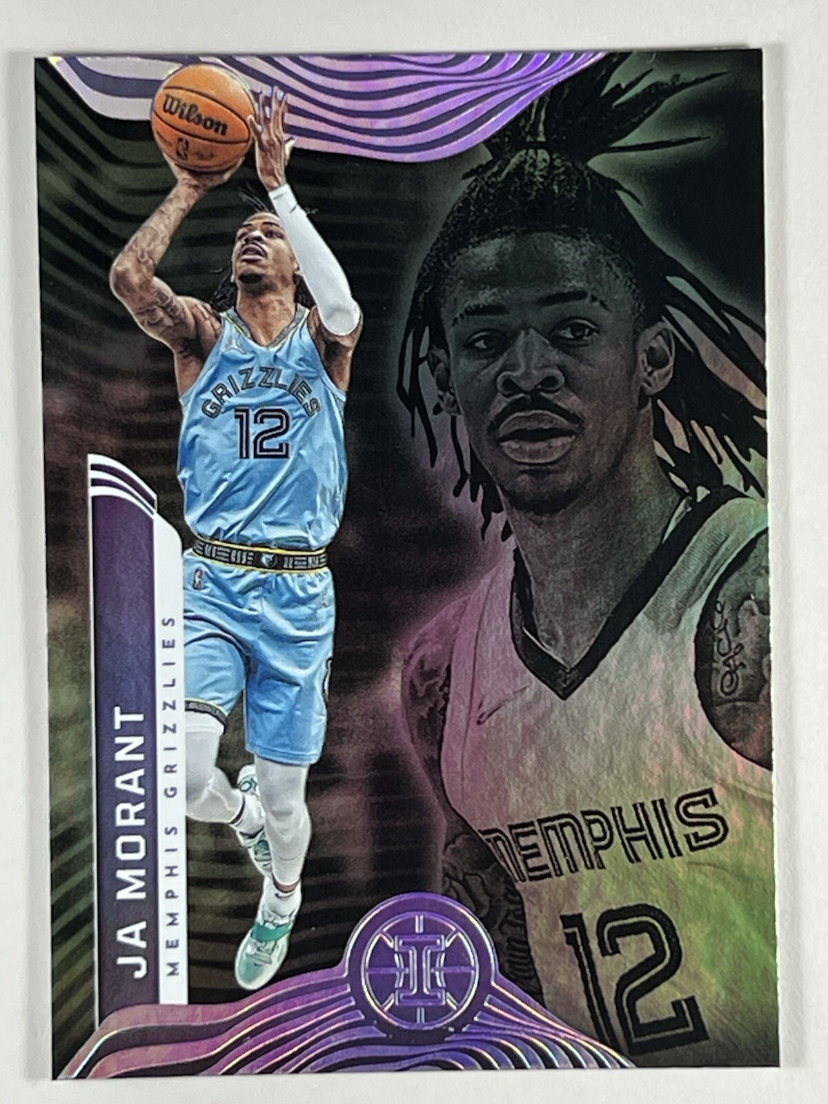 Ja Morant 2021-22 Panini Illusions - Emerald #79 Memphis Grizzlies
