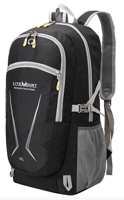 45 litre laptop backpack Lite Mount 45 L Hiking Backpack Black / Gray