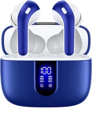 TAGRY Bluetooth Headphones Wireless Earbuds 60H Playback LED Display IPX5