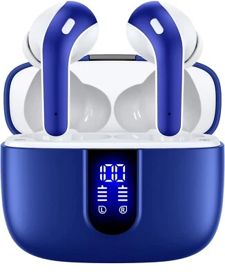 TAGRY Bluetooth Headphones Wireless Earbuds 60H Playback LED Display IPX5