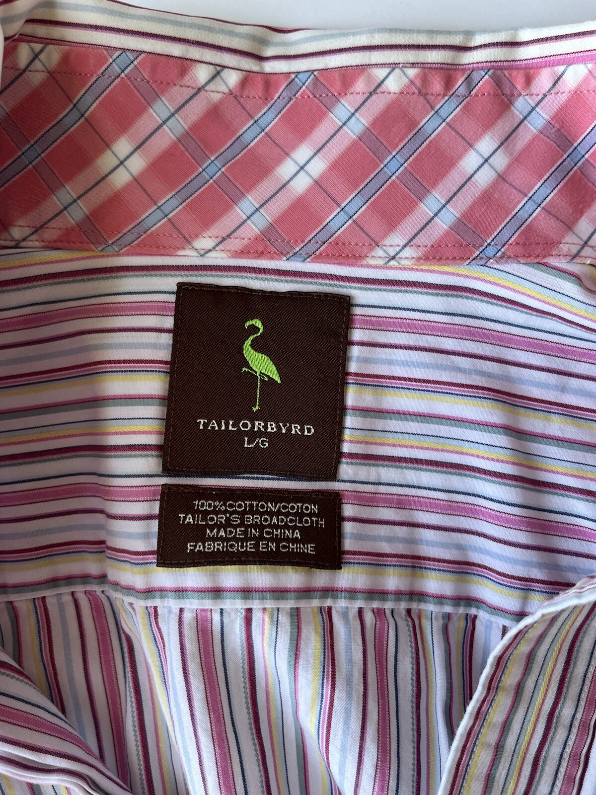 Tailorbyrd Button Down Size Large 100% Cotton Con… - image 3