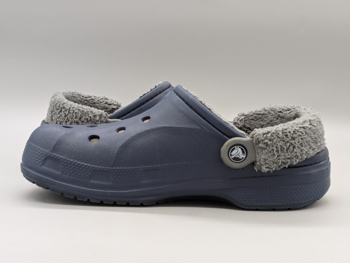 Crocs Unisex 206633 Baya Lined Clogs Shoes Navy Blue Size 