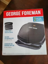 *New* George Foreman Compact 2 Serving Grill GR10B 082846033732