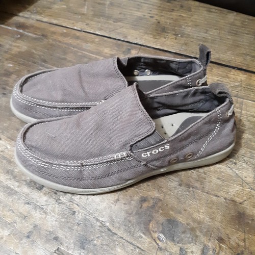 Loafers Canvas Slip On Brown Casual 