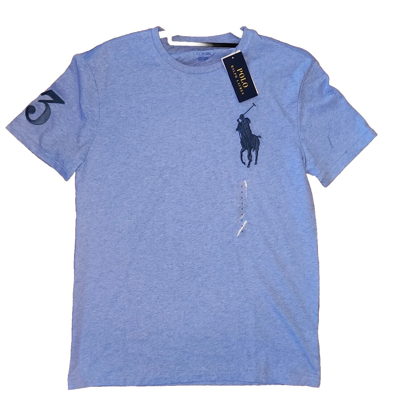 Polo Ralph Lauren Big Pony Logo Camicia Taglia S Uomo Crew Collo Ricamato Blu