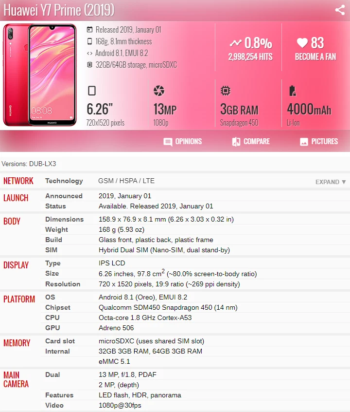 Conjunto digitalizador pantalla táctil pantalla LCD para Huawei Y7 2019 DUB-LX1 + marco Foto 4 de 4