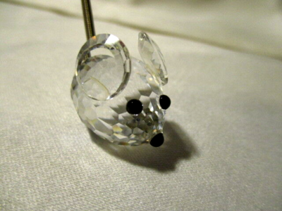 SWAROVSKI CRYSTAL Retired Crystal Mouse With a Metal Spring Tail