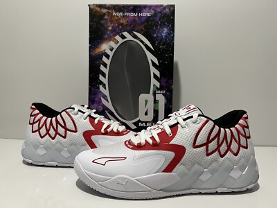 PUMA LaMelo Ball MB.01 Lo White/Red 376941-10 Sz 12 | eBay