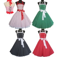 Retro Vintage Rockabilly Dress 50s 60s Dancing Party Festival Polka Dot Dresses
