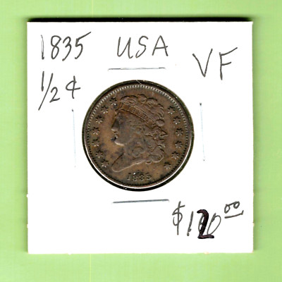 USA - BEAUTIFUL HISTORICAL CLASSIC HEAD  HALF CENT, 1835, KM# 47