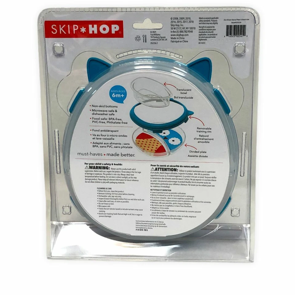 Plato de servir inteligente Skip Hop Zoo y cuenco búho Foto 2 de 2