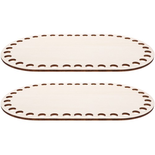 2Pcs Wood Crochet Basket Bases Crochet Making Wooden Basket Bottoms Craft