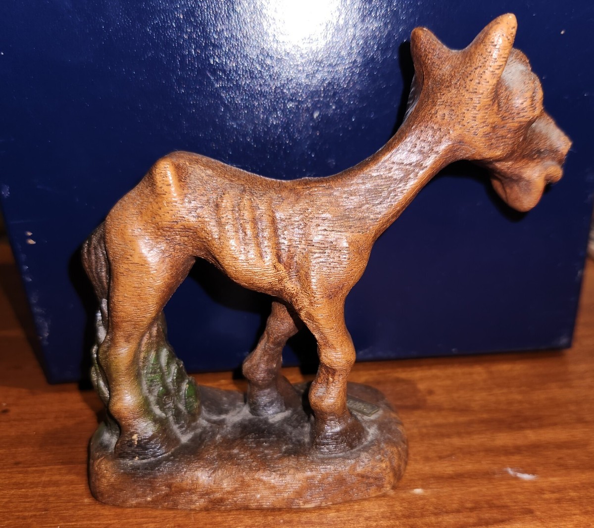 1950s Syroco Wood Hungry Horse/Mule Figurine Souvenir GREAT SMOKEY