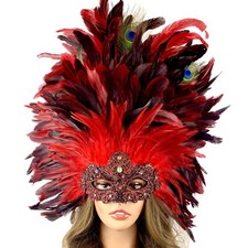 Women Costume Masquerade Party Feather Masks For Wedding Ball Halloween Mask