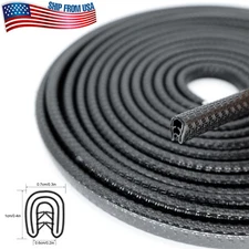 5m Car Door Seal Protector Strip Rubber Weatherstrip Black Edge Trim Guard Cover