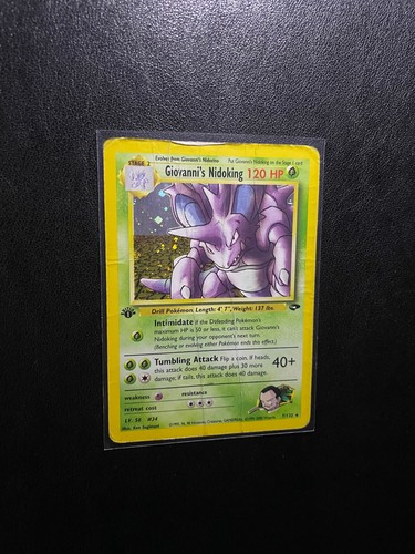 Pokemon - HOLO - Primera Edición Giovanni's Nidoking Gym Challenge 7/132 DMG