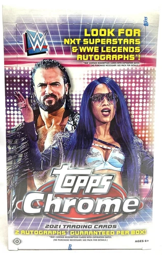 2021 Topps WWE Chrome Wrestling Hobby Box (Factory Sealed)