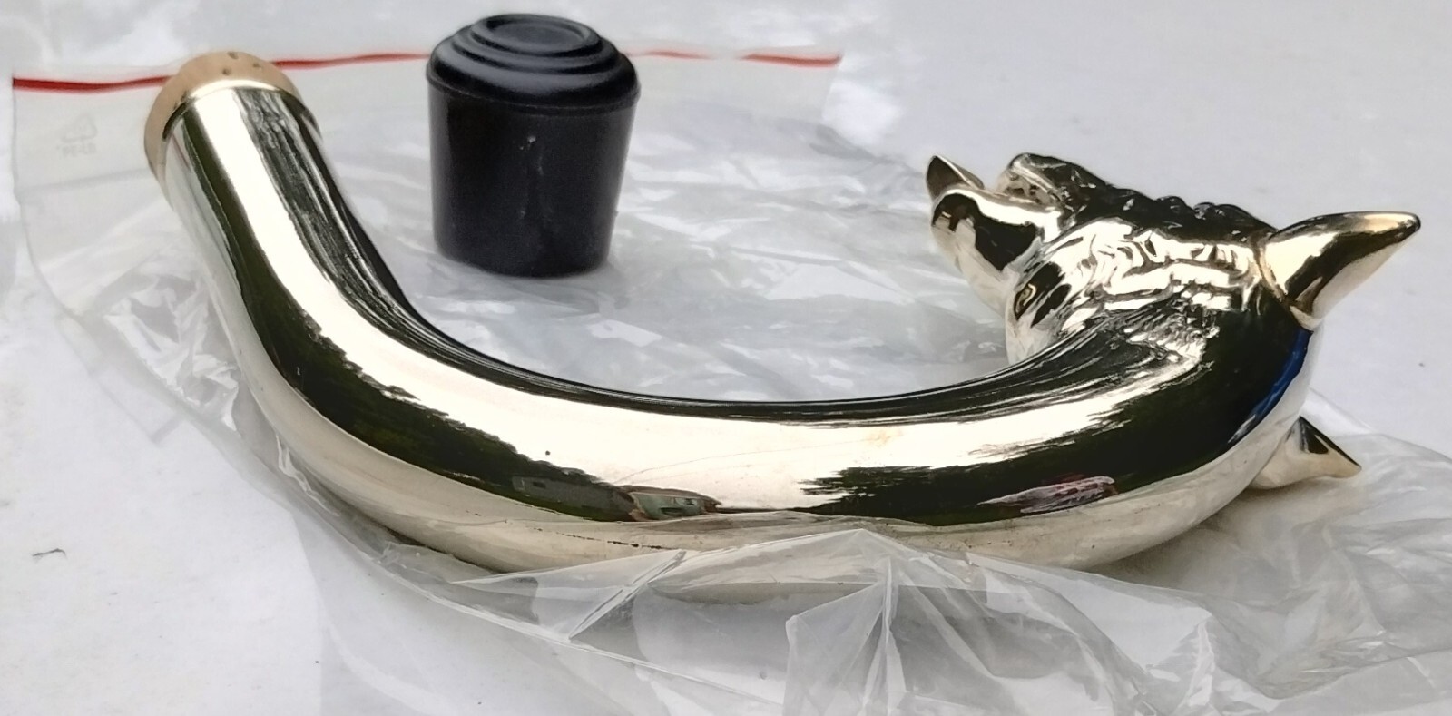 Dark Shadows Barnabas Collins Silver Alpacca Wolf Head Cane Top Unused