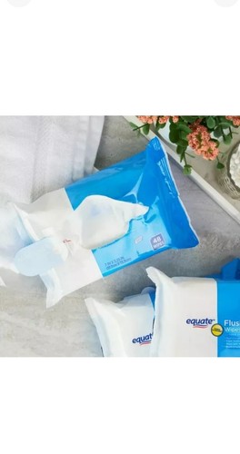 Equate Fresh Scent Flushable Wipes, 5 Resealable Packs (240 Total Wipes) - Picture 2 of 2