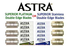 ASTRA - SUPERIOR PLATINUM and SUPERIOR STAINLESS DOUBLE EDGE BLADES 