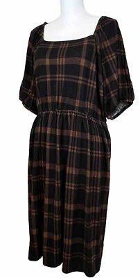 slim fit dress slacks Black Warm Cotton Flannel Fit and Flare Midi Dress 64