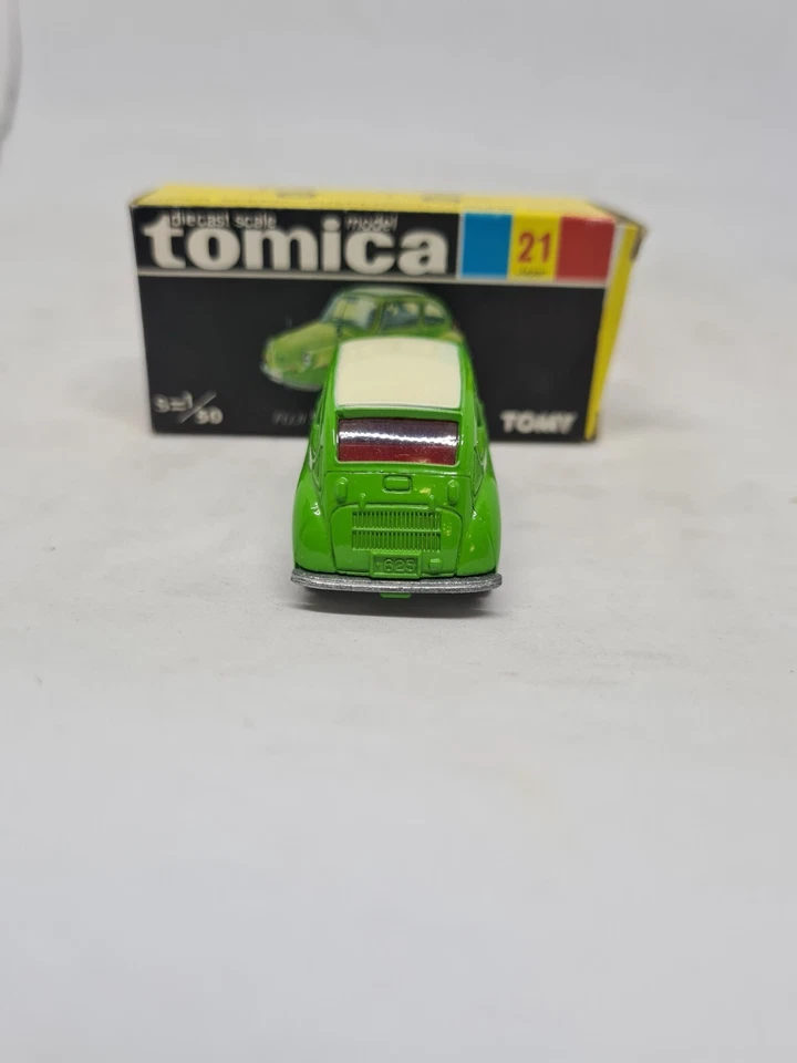 Tomica # 21 Fuji Subaru 360 (Green) Made in Japan 1:50 Scale New In Box Vintage  - Image 3 of 4