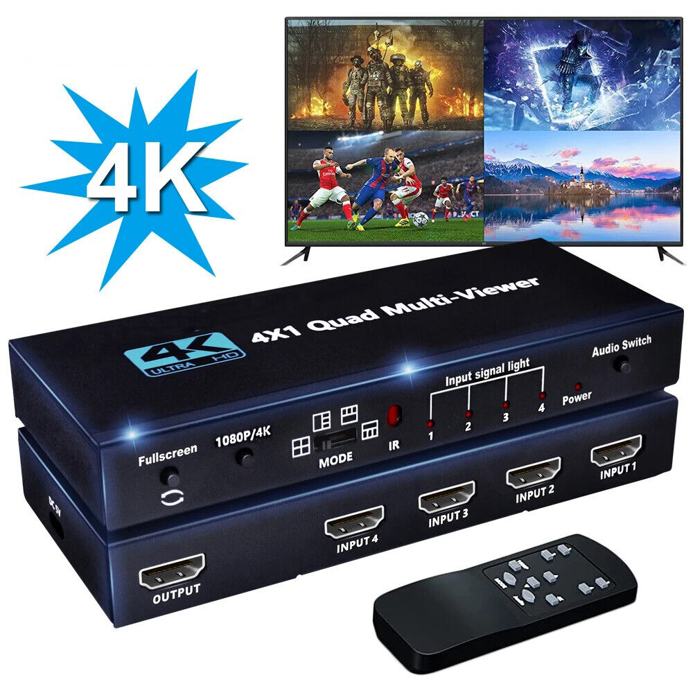 4k Hdmi 4x1 Multi-viewer Switch