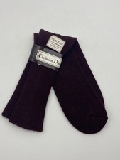 Vintage Christian Dior Mens Socks Burgundy Orlon Acrylic Nylon 10-13 USA Made
