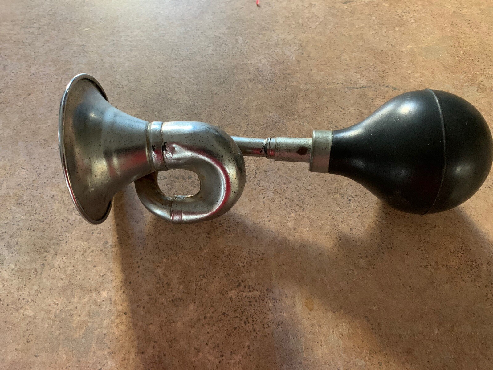 VINTAGE CAR/BIKE HORN CHROME AND RUBBER. eBay