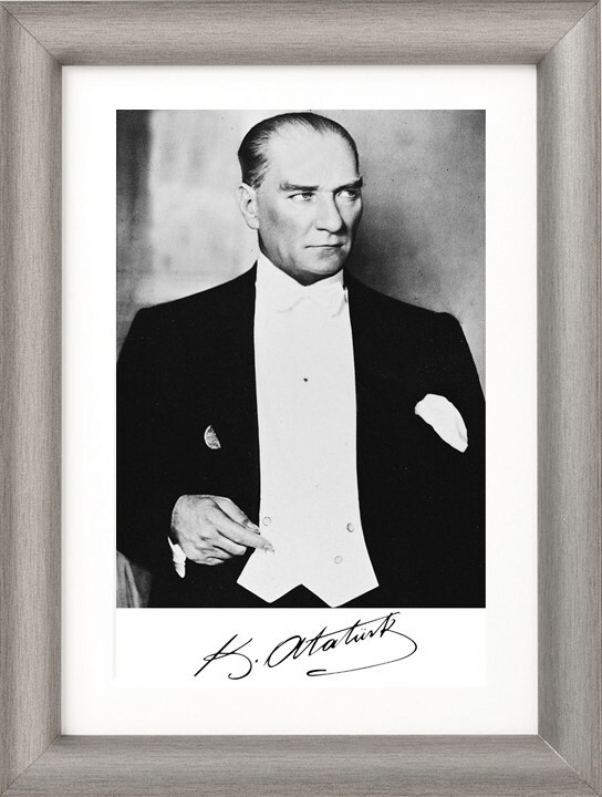 Adesivo per auto con autografo Atatürk Imza Mustafa Kemal, ex presidente turco, Vetro, Rot, M / 20 cm x 7 cm