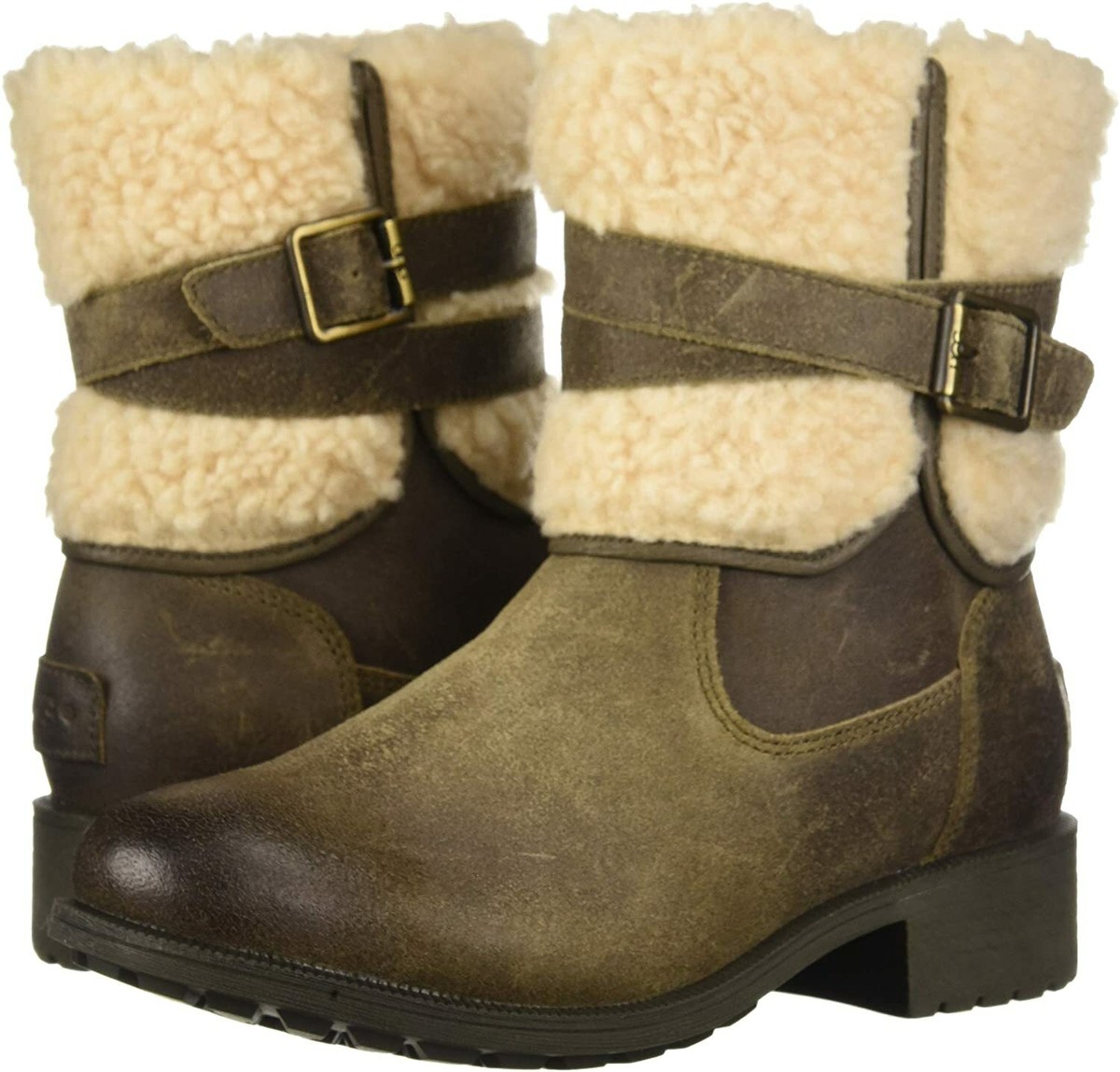 UGG® AUSTRALIA BLAYRE III LEATHER BIKER ANKLE BOOTS UK EUR 39 USA RRP  £195