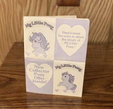 My Little Pony Collector Pony Offer Pamphlet Brochure 1985 Vintage