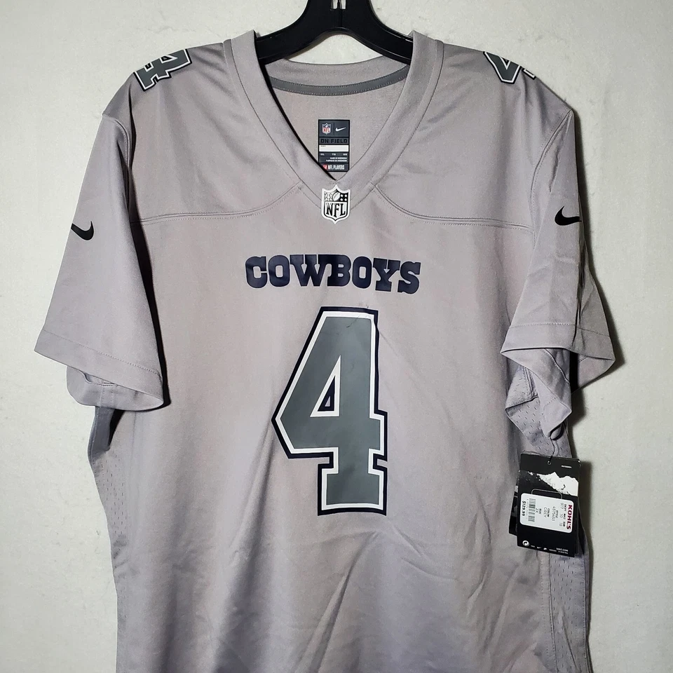 Dak Prescott Даллас ковбои Джерси женщин 2 X футбол серый Nike на поле новый с Ярлыками  - Изображение 2 из 4