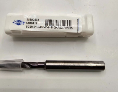 Mapal MEGA-Drill-Inox Solid Carbide Drill 30390533 SCD121-0400-2-2-140HA03-HP835